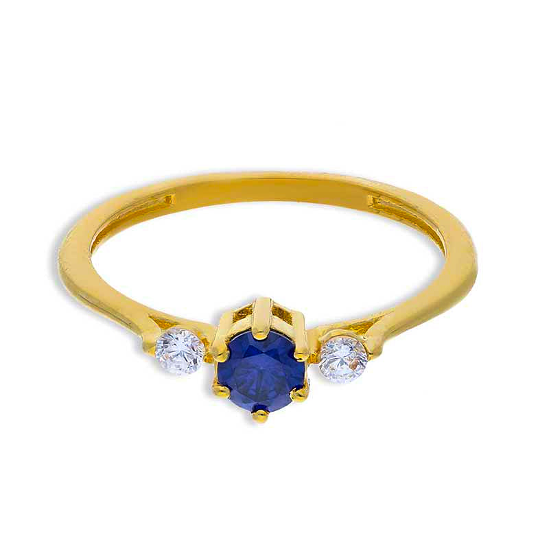 Gold Solitaire Ring 18KT - FKJRN18KU2090