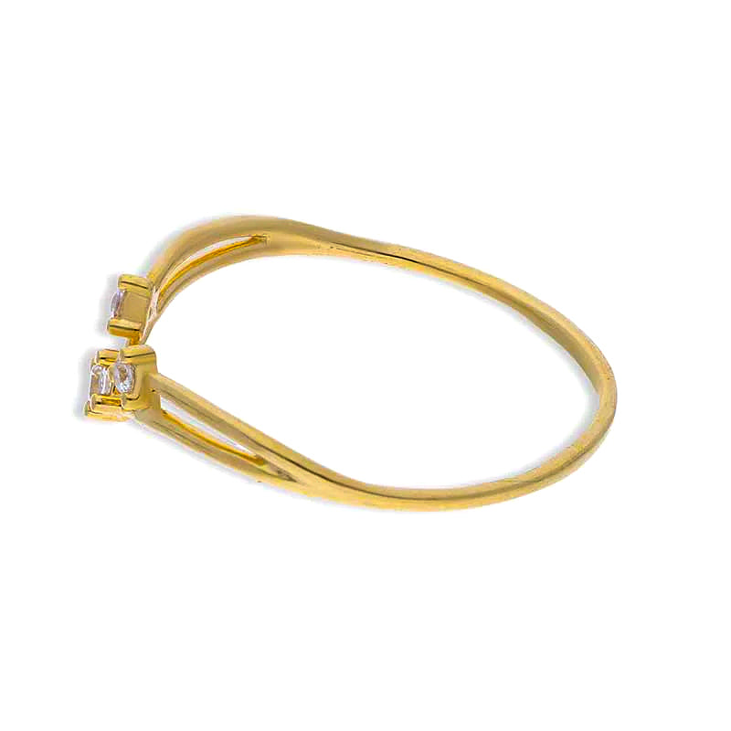 Gold Solitaire Ring 18KT - FKJRN18KU2092