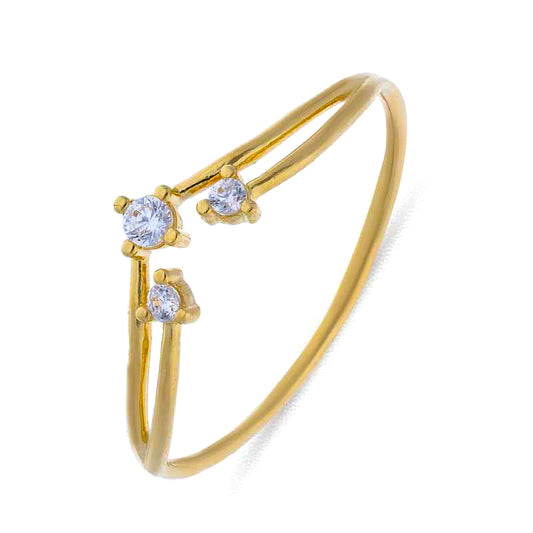 Gold Solitaire Ring 18KT - FKJRN18KU2092