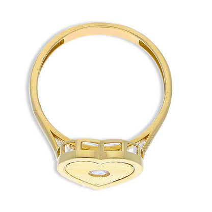 Gold Heart Shaped Ring 18KT - FKJRN18KU2094