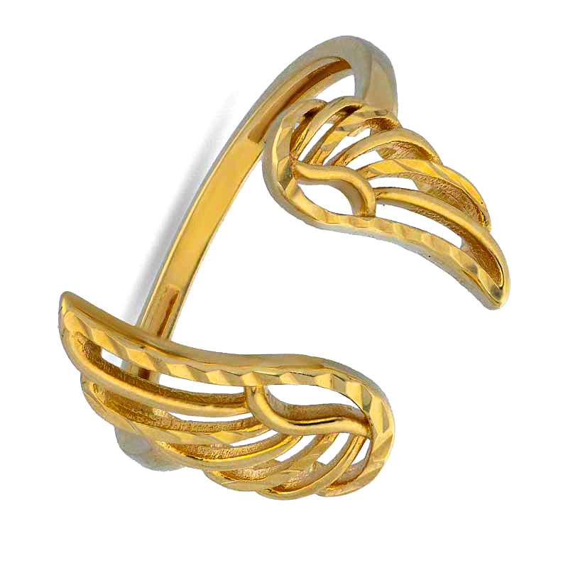 Gold Wings Shaped Ring 18KT - FKJRN18KU2100