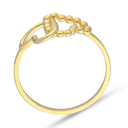 Gold Twin Hearts Ring 18KT - FKJRN18KU2101