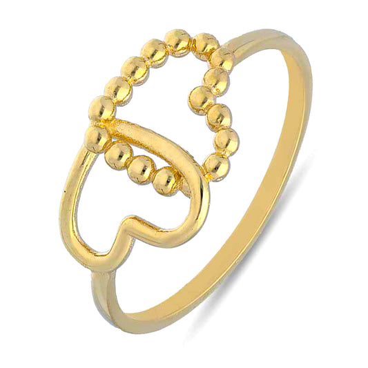 Gold Twin Hearts Ring 18KT - FKJRN18KU2101