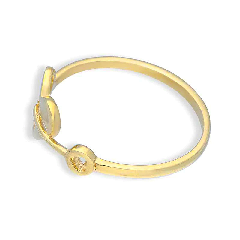 Gold Heart Lock With Key Ring 18KT - FKJRN18KU2104