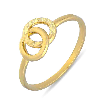 Gold Round Shaped Ring 18KT - FKJRN18KU2107