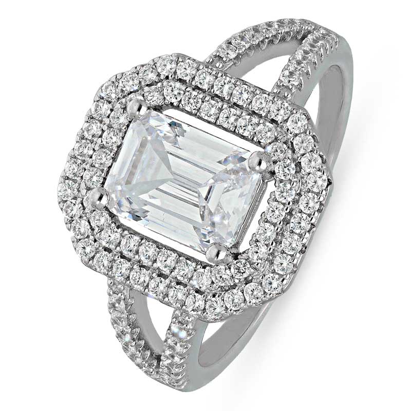 خاتم سوليتير من الفضة الإسترليني عيار ٩٢٥ - FKJRNSL925