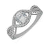 Sterling Silver 925 Infinity Knot Solitaire Ring - FKJRNSL2932