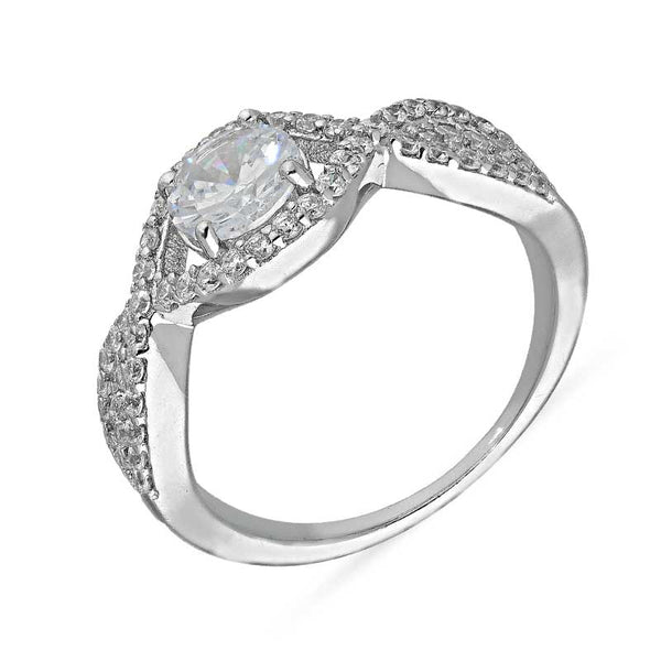 Sterling Silver 925 Infinity Knot Solitaire Ring - FKJRNSL2932