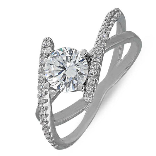 Sterling Silver 925 Solitaire Ring - FKJRNSL2949