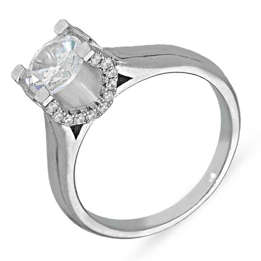 Sterling Silver 925 Solitaire Ring - FKJRNSL2950