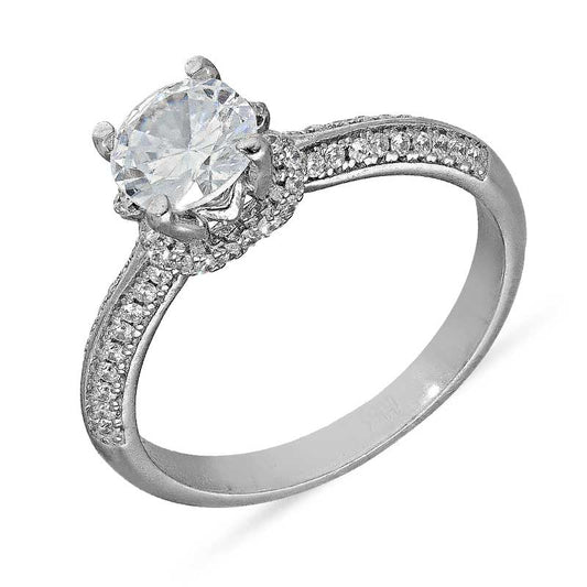 Sterling Silver 925 Solitaire Ring - FKJRNSL2955