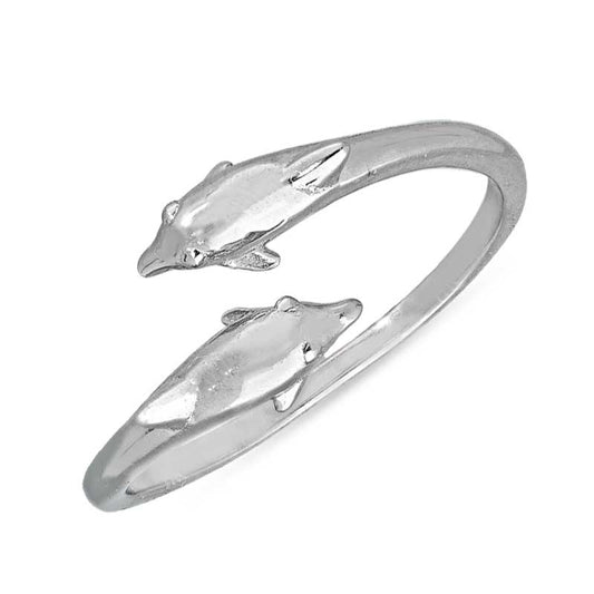 Sterling Silver 925 Dolphin Ring - FKJRNSL2957