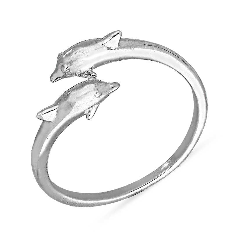 Sterling Silver 925 Dolphin Ring - FKJRNSL2957