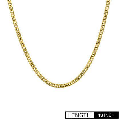 Gold Flat Link Chain 18KT - FKJCN2057