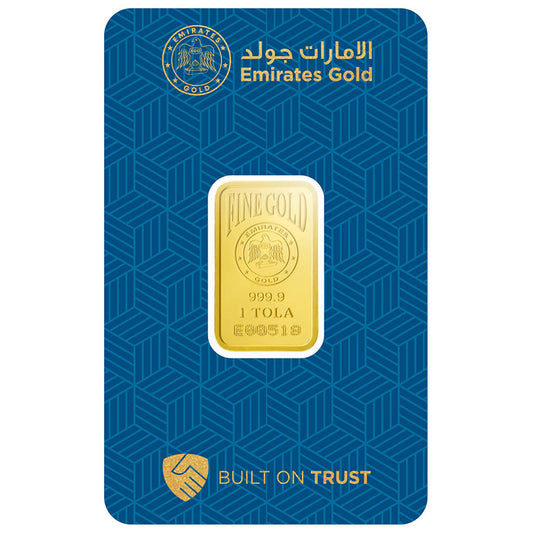 Emirates 1 Tola 999.9 Purity Gold Bar - FKJGBR24K2204