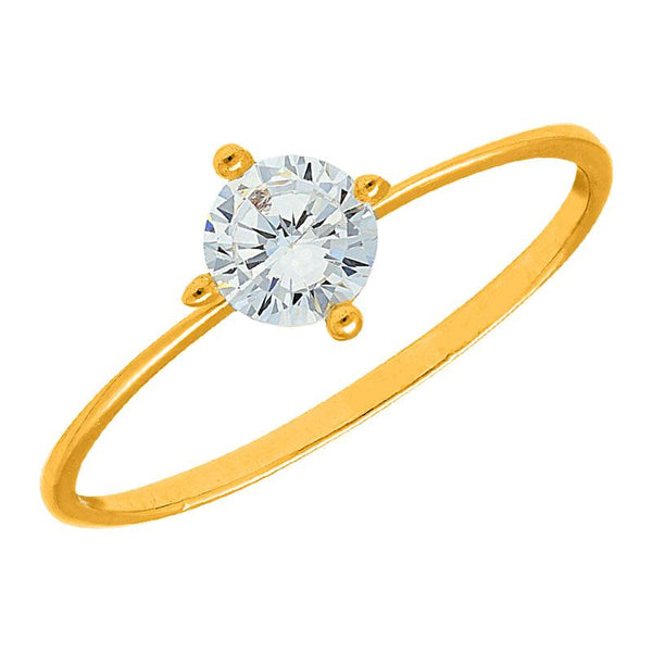 Gold Solitaire Ring 18KT - FKJRN1302