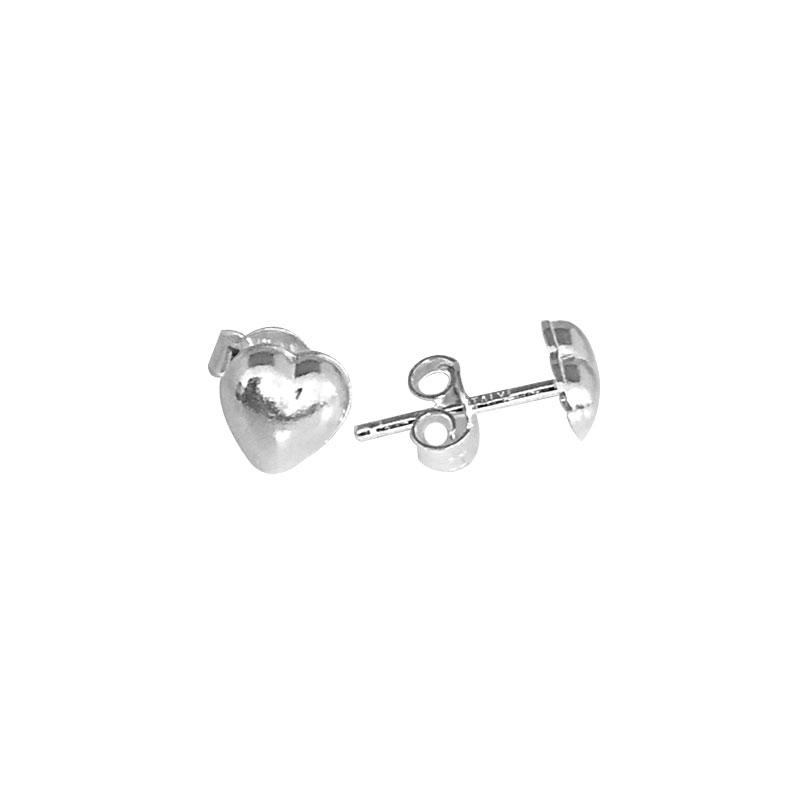 Sterling Silver 925 Heart Stud Earrings - FKJERN1756