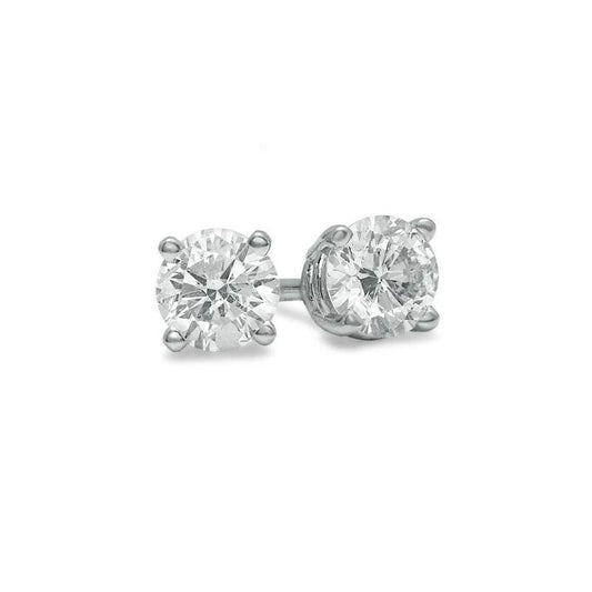 Silver 925 Solitaire Stud Earrings - FKJERN1753