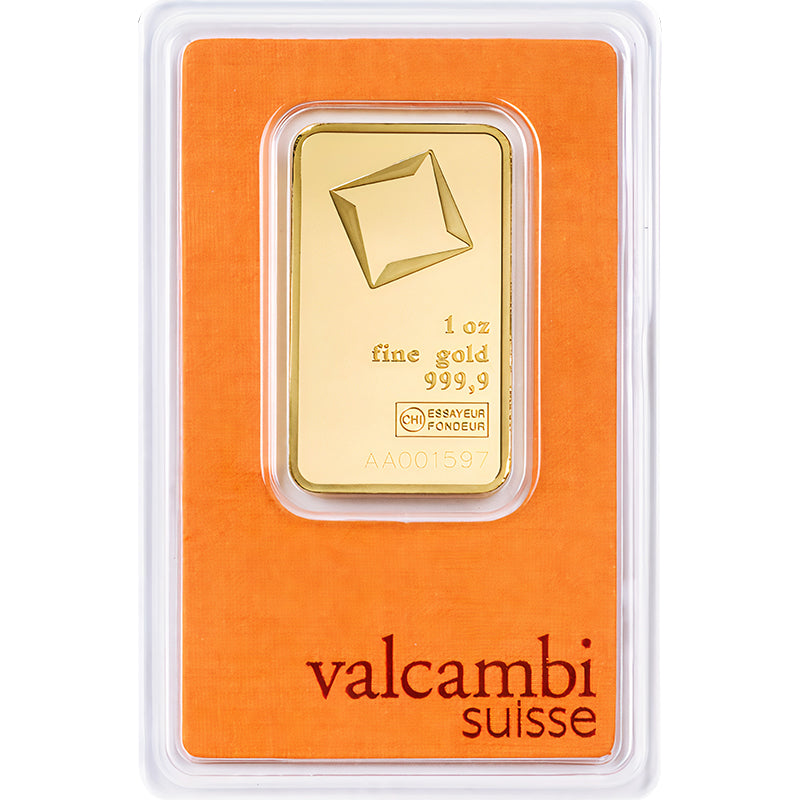 Valcambi Suisse 1 Ounce Gold Bar 24KT - FKJGBR24K2178