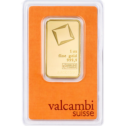 Valcambi Suisse 1 Ounce Gold Bar 24KT - FKJGBR24K2178