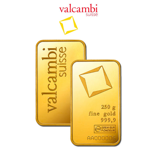 فالكامبي سويس 250 جرام سبيكة ذهب 24 قيراط - FKJGBR24K2175