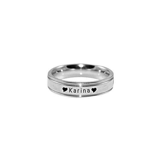 Silver 925 Name Engraved Ring - FKJRN2054