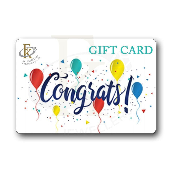 Fk Jewellers Congrats Gift Card - Fkjgift8005 100 AED
