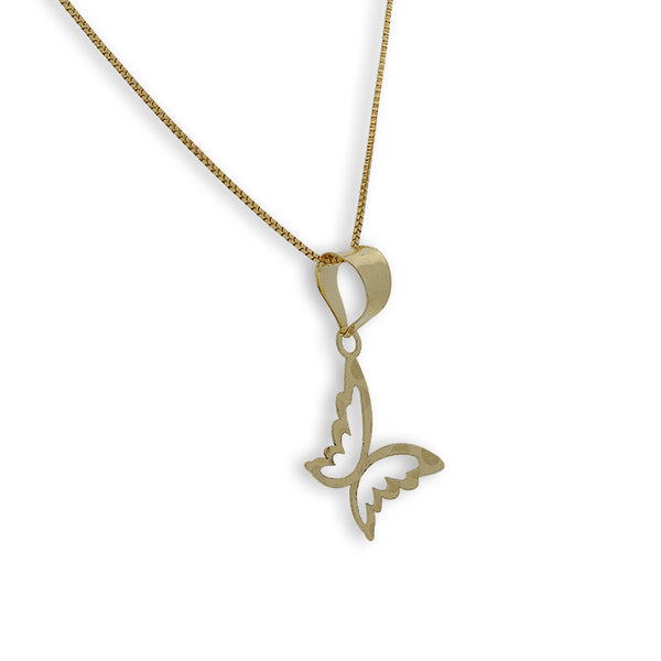 Gold Necklace (Chain with Butterfly Pendant) 18KT - FKJNKL18K2296