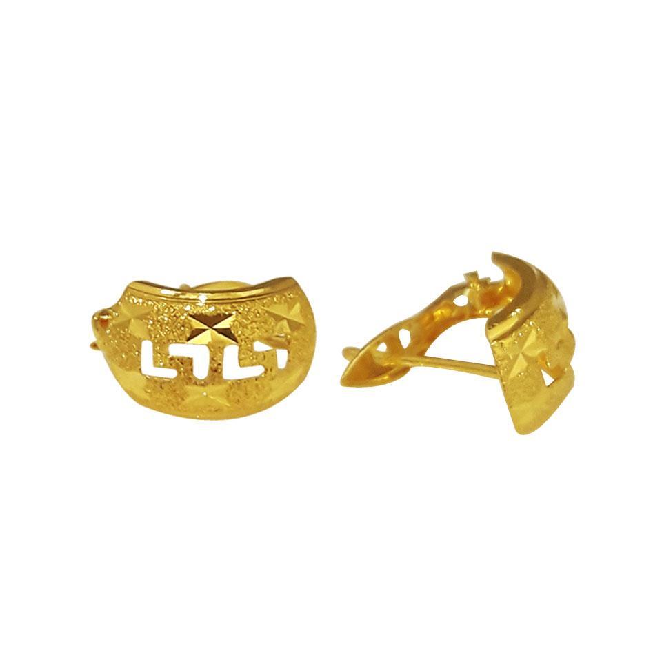 Gold Clip Earrings 18KT - FKJERN1641-fkjewellers