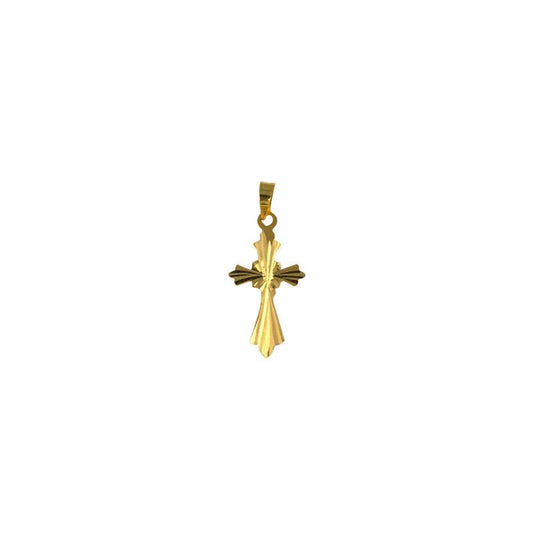 Gold Cross Pendant 18KT - FKJPND1647-fkjewellers