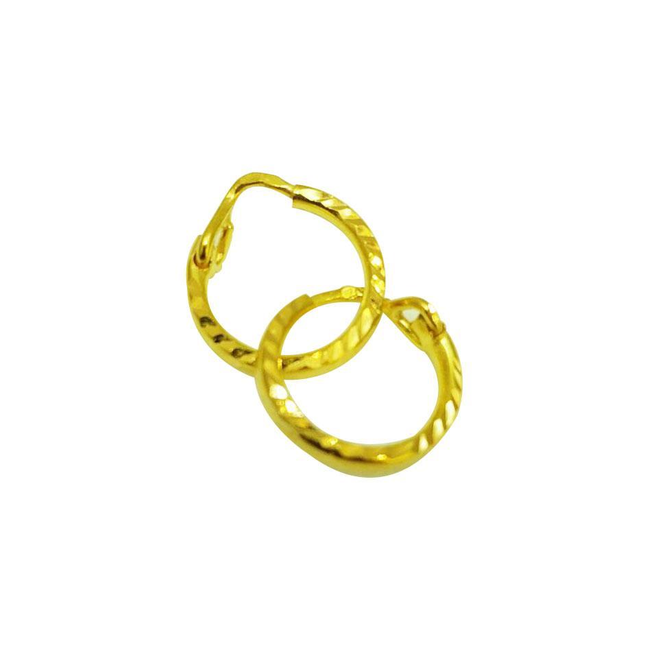 Gold Hoop Baby Earrings for Children 18KT - FKJERN1377-fkjewellers