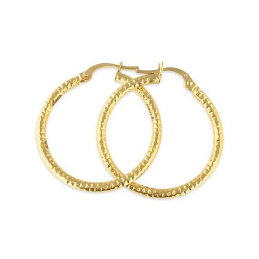 Gold Hoop Earrings 18KT - FKJERN1572-fkjewellers