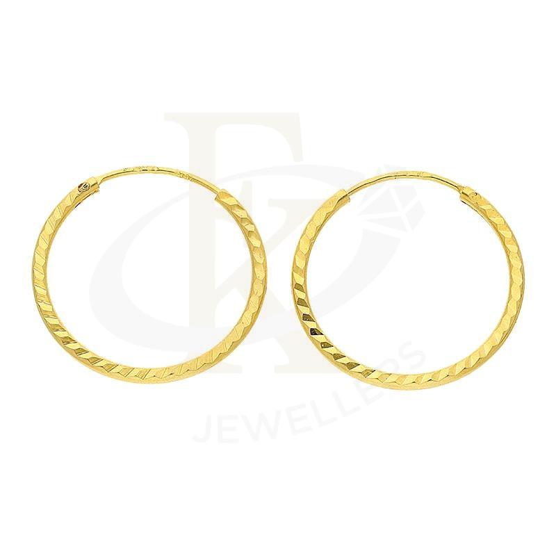 Gold Hoop Earrings 18Kt - Fkjern18K2416