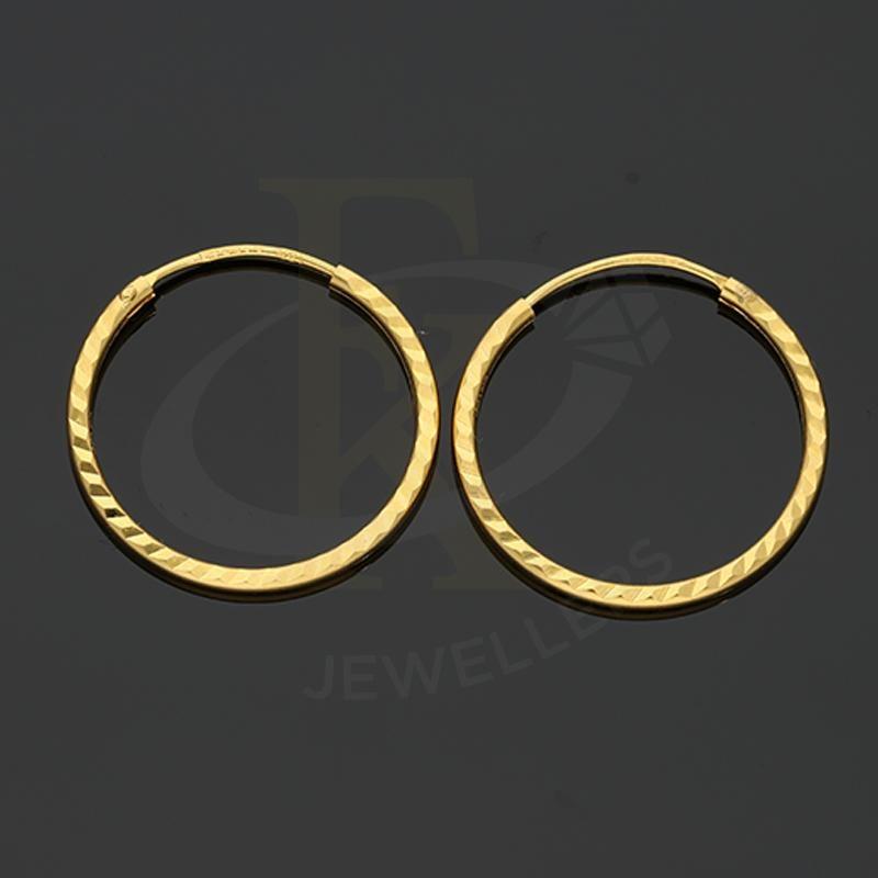 Gold Hoop Earrings 18Kt - Fkjern18K2416