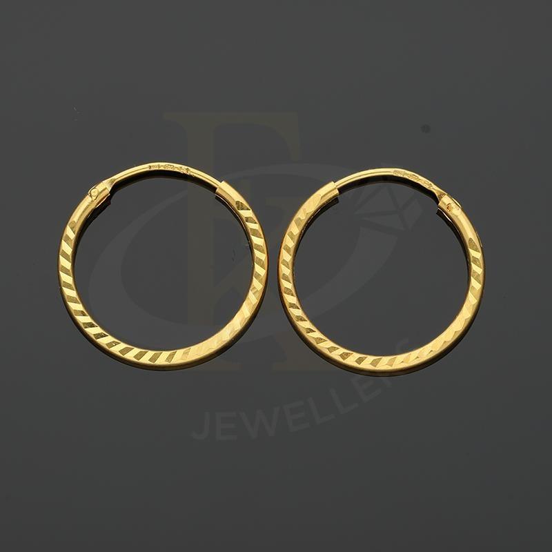 Gold Hoop Earrings 18Kt - Fkjern18K2417