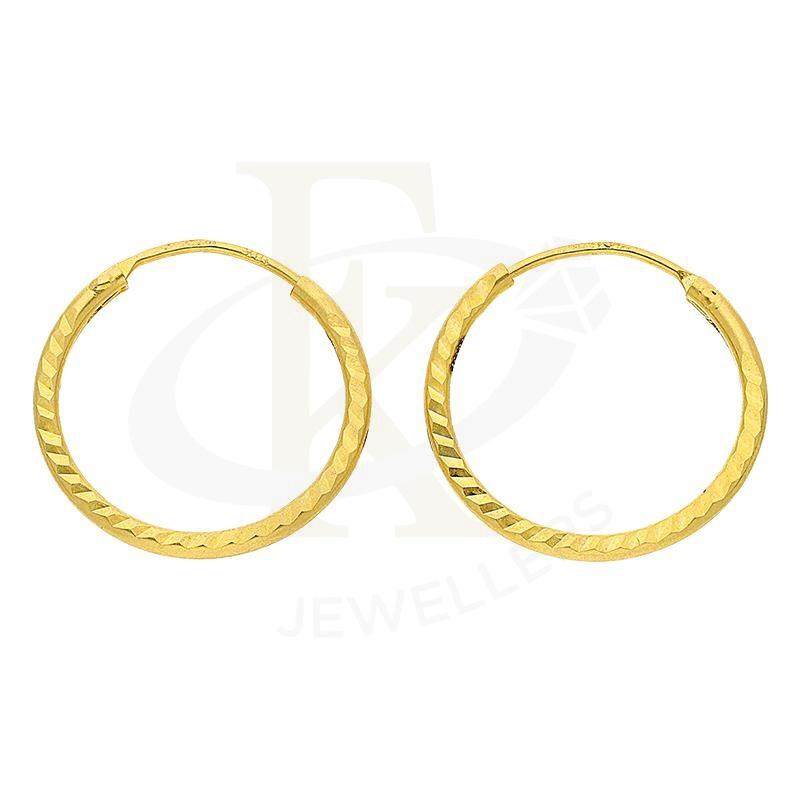 Gold Hoop Earrings 18Kt - Fkjern18K2417