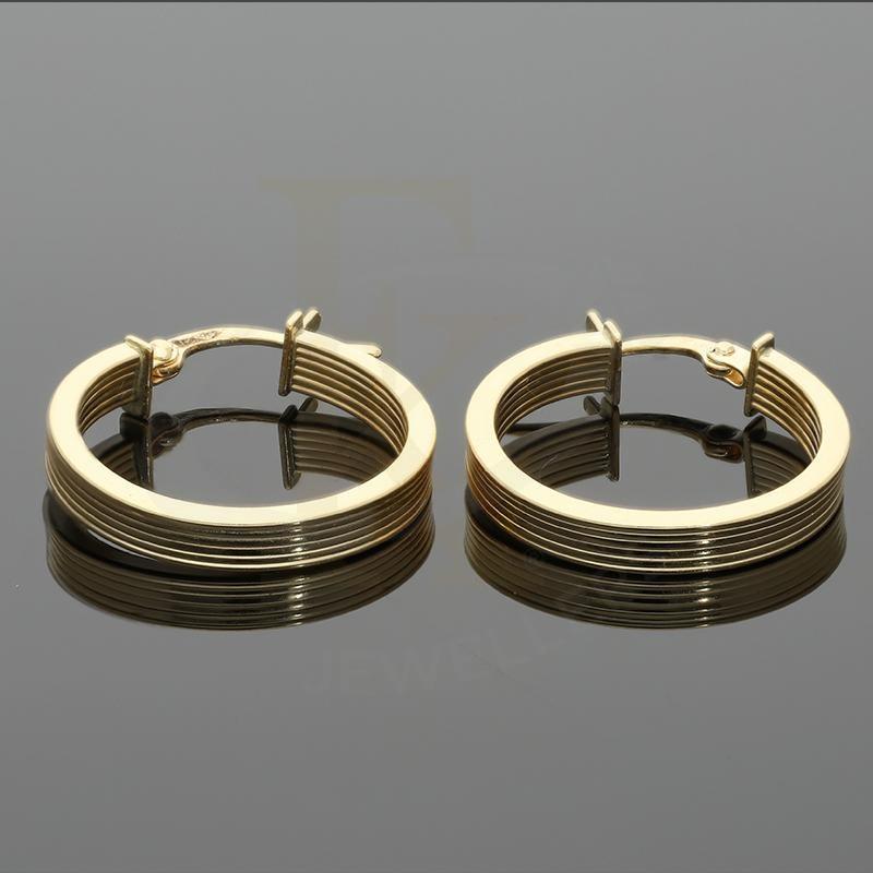 Gold Hoop Earrings 18Kt - Fkjern18K2419