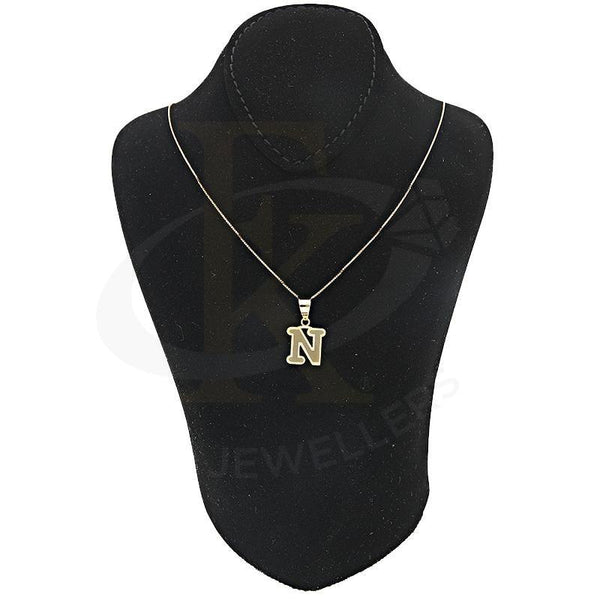 عقد ذهب (سلسلة مع قلادة الأبجدية) 18 قيراط - Fkjnkl18K2260 عقد