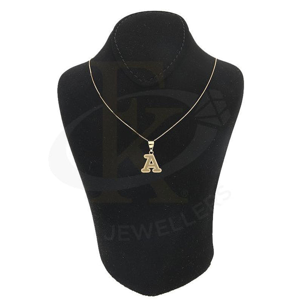 عقد ذهب (سلسلة مع قلادة الأبجدية) 18 قيراط - Fkjnkl18K2260 عقد