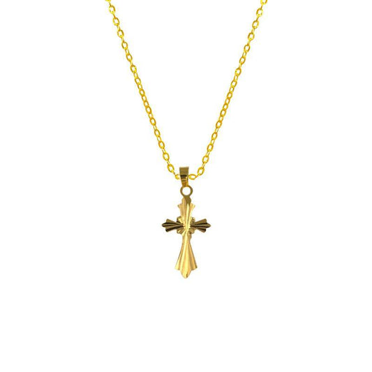 Gold Necklace (Chain with Cross Pendant) 18KT - FKJNKL1647-fkjewellers