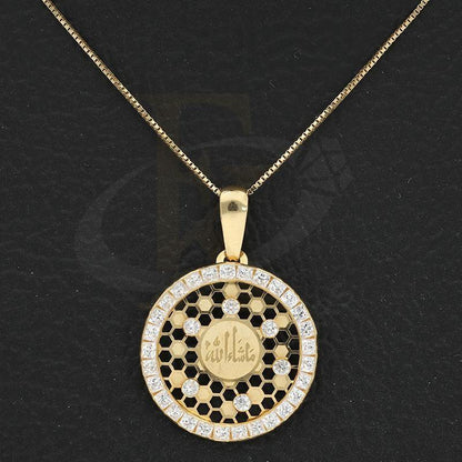 Gold Necklace (Chain With Mashallah Pendant) 18Kt - Fkjnkl18K2326 Necklaces