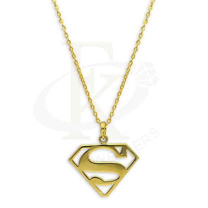 Gold Necklace (Chain With Superman Pendant) 18K - Fkjnkl18K2691 Necklaces