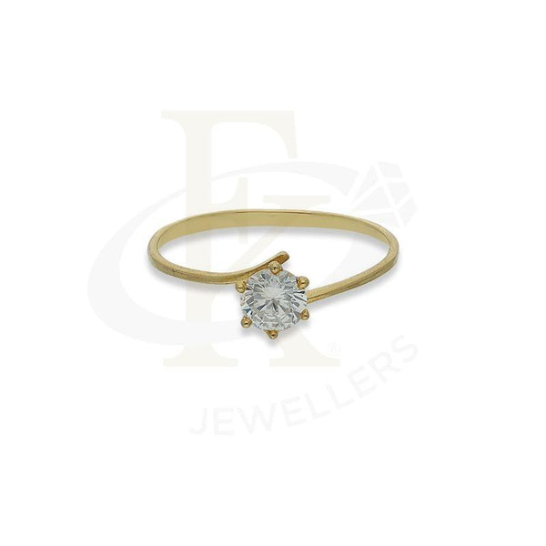 Gold Round Shaped Solitaire Ring In 18Kt - Fkjrn18K2678 Rings