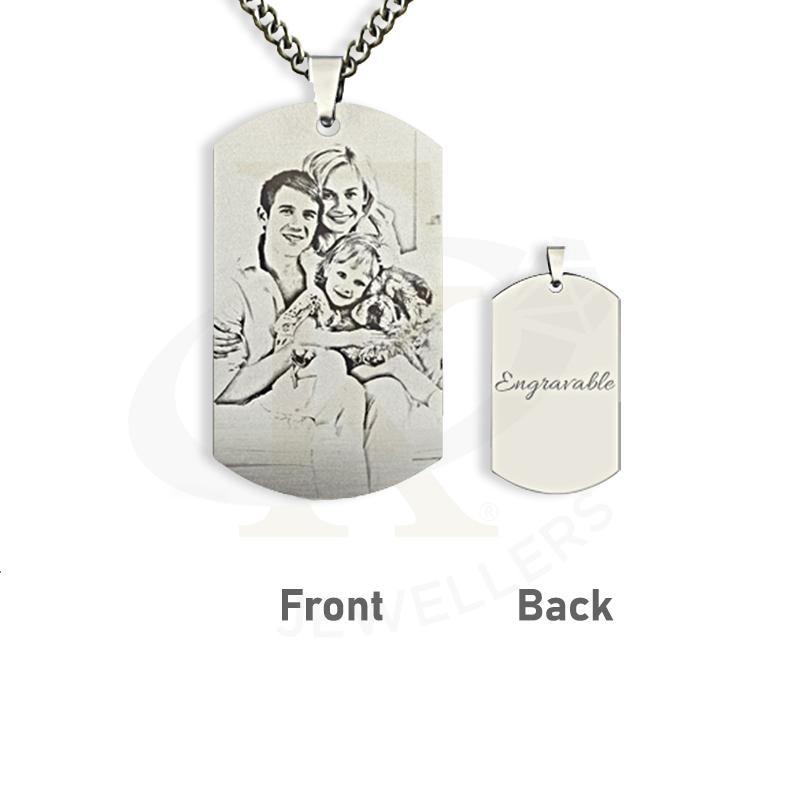 Italian Silver 925 Engraved Photo Necklace - Fkjnklsl2605 Necklaces