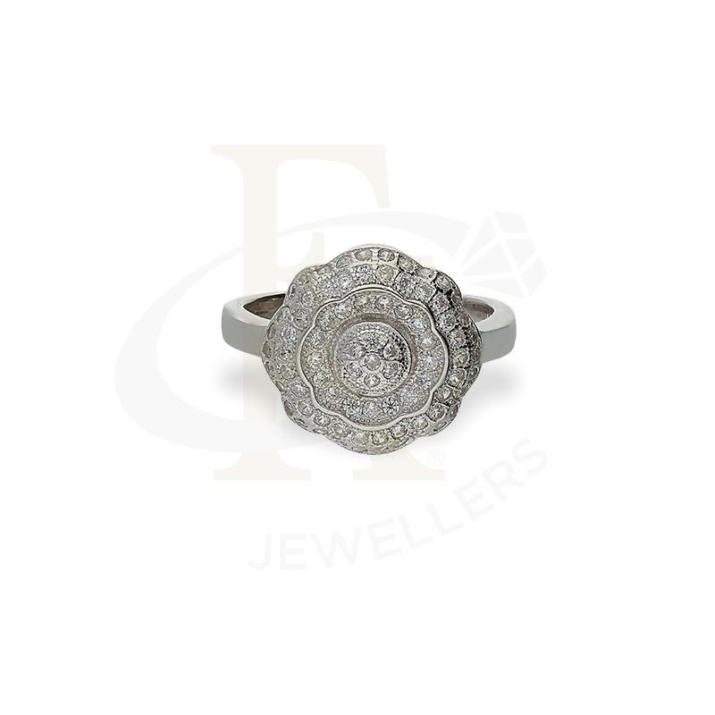 Italian Silver 925 Flower Shaped Pendant Set (Necklace Earrings And Ring) - Fkjnklstsl2200 Sets