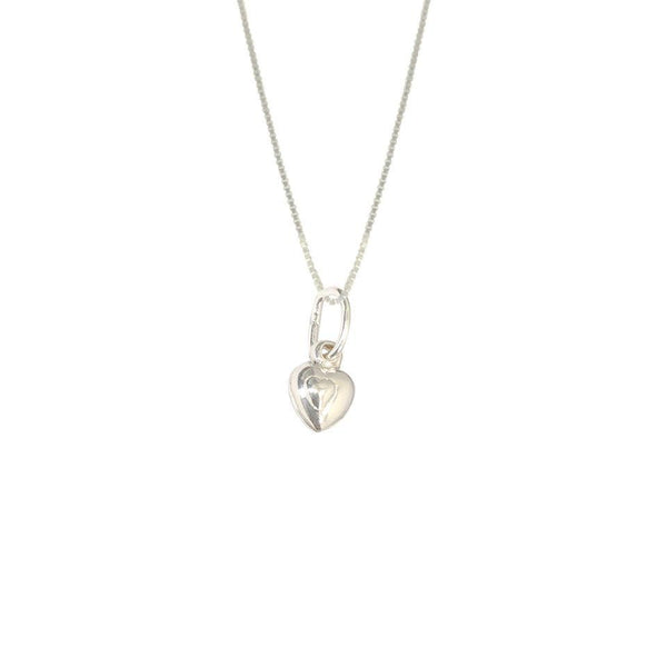 عقد فضة إيطالي عيار 925 (سلسلة بقلادة قلب) - FKJNKL1780-fkjewellers