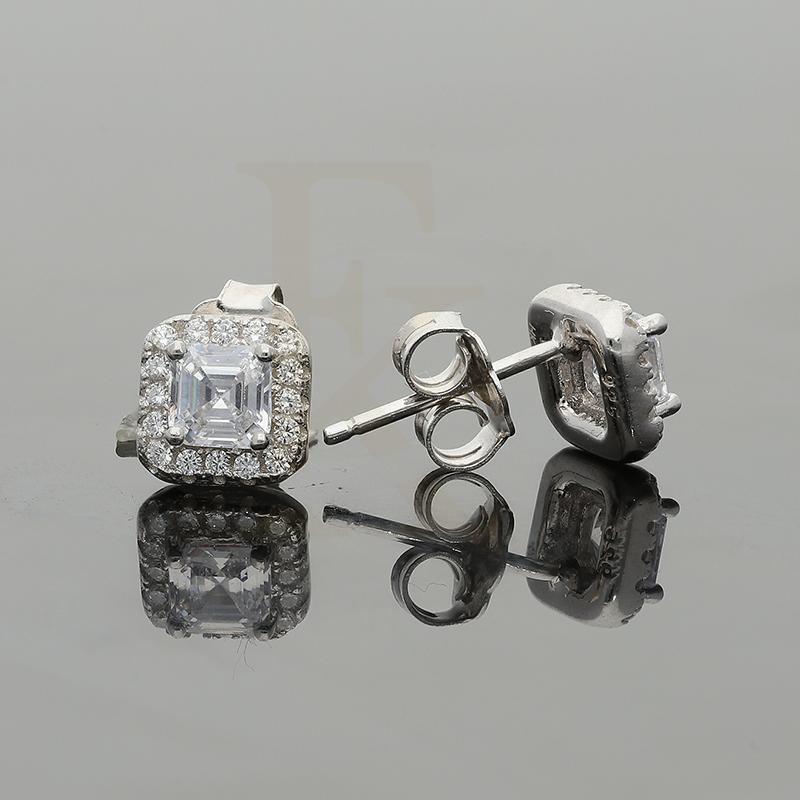 Italian Silver 925 Radiant Cut Pendant Set (Necklace And Earrings) - Fkjnklstsl2193 Sets