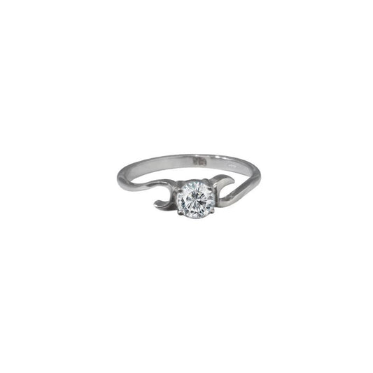 Italian Silver 925 Solitaire Ring - FKJRN1537-fkjewellers