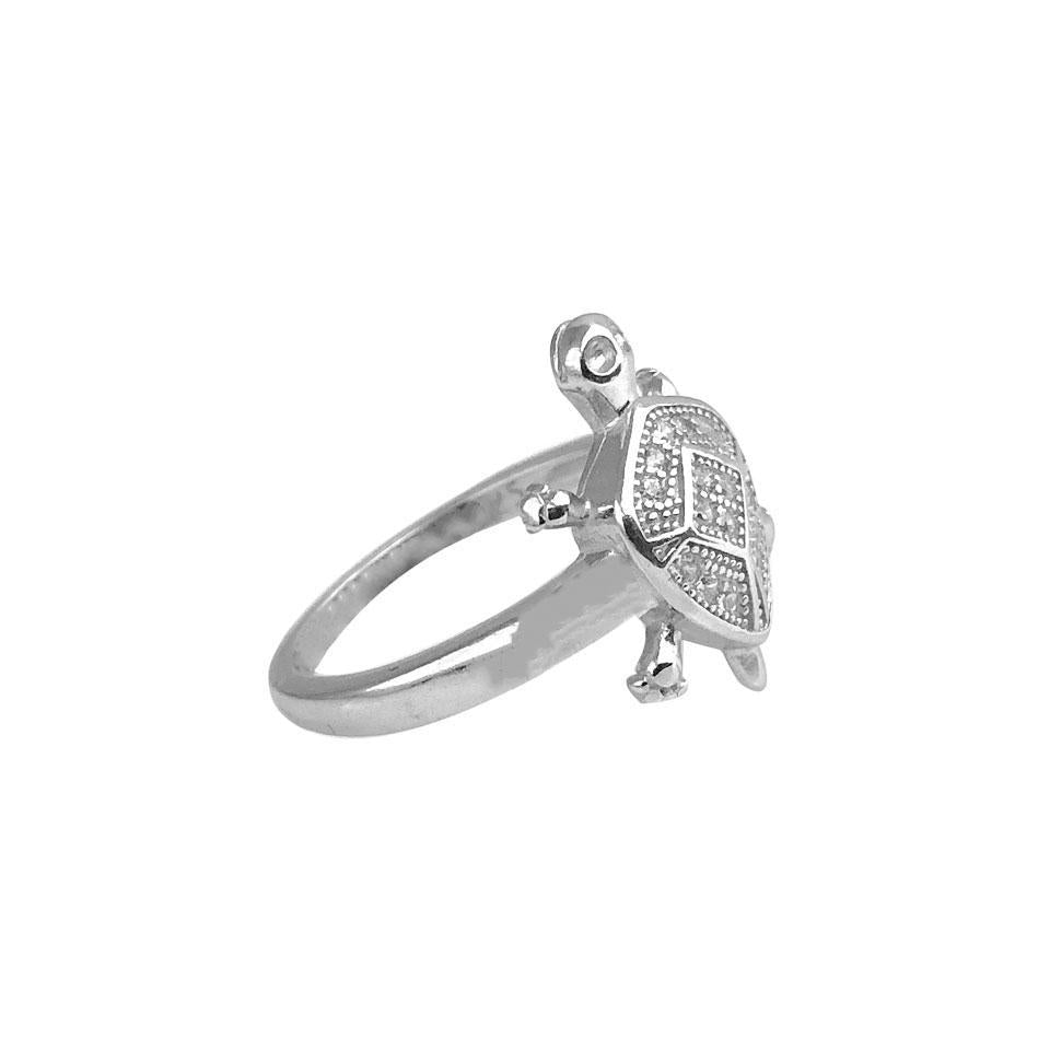 Simple Design Tortoise Silver Ring - Gem O Sparkle