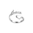 Silver 925 Name with Heart Ring - FKJRN2056